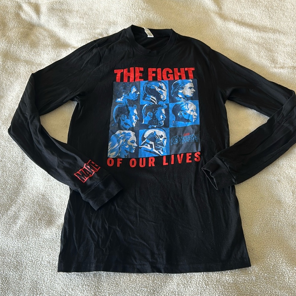 Avengers Endgame Long Sleeve T-Shirt 100% Organic Cotton - Men’s Small